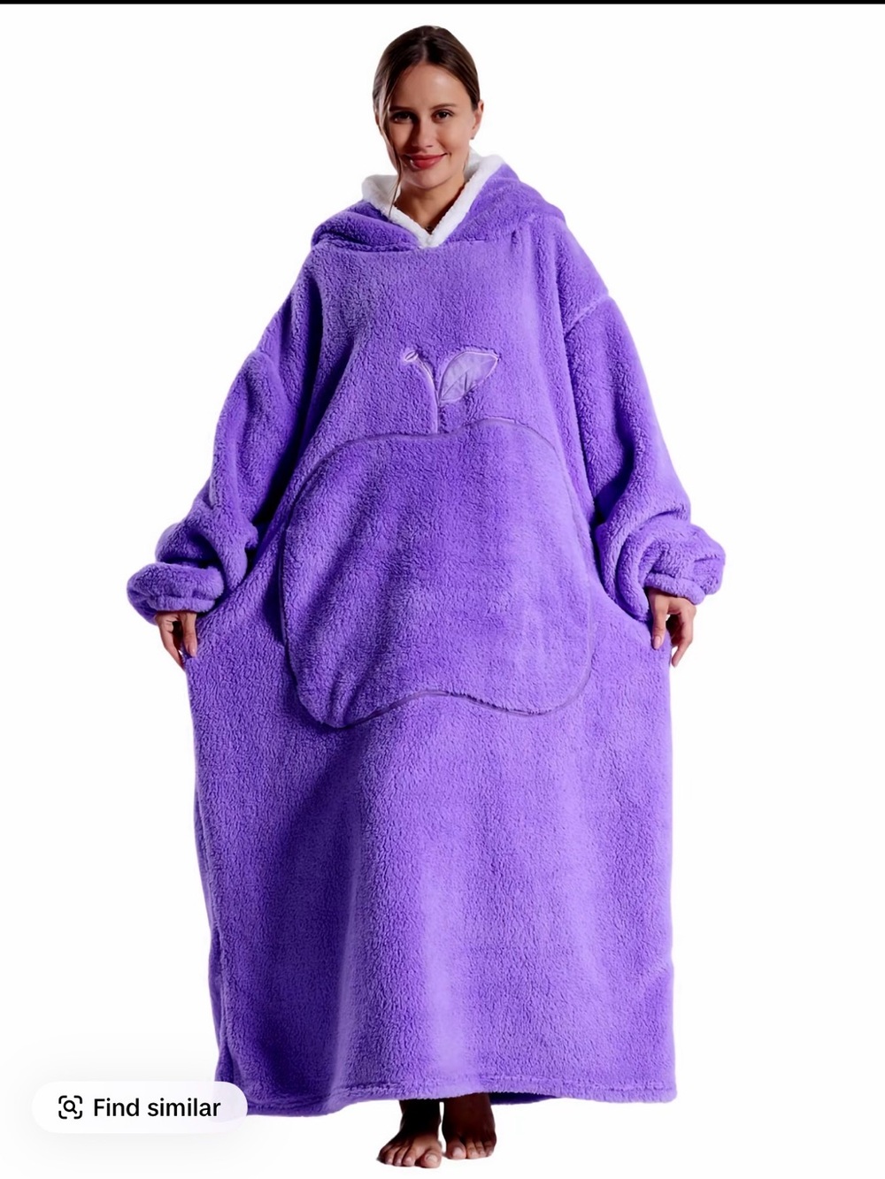 Plush Hooded Wearable Blanket - Lavender